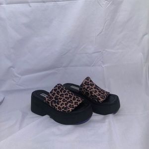 Steve Madden Leopard Print Slides